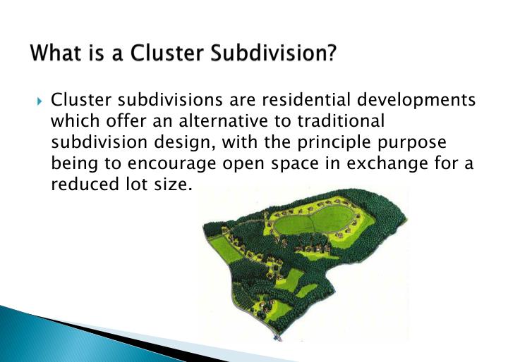 What Subdivision Is A Cluster