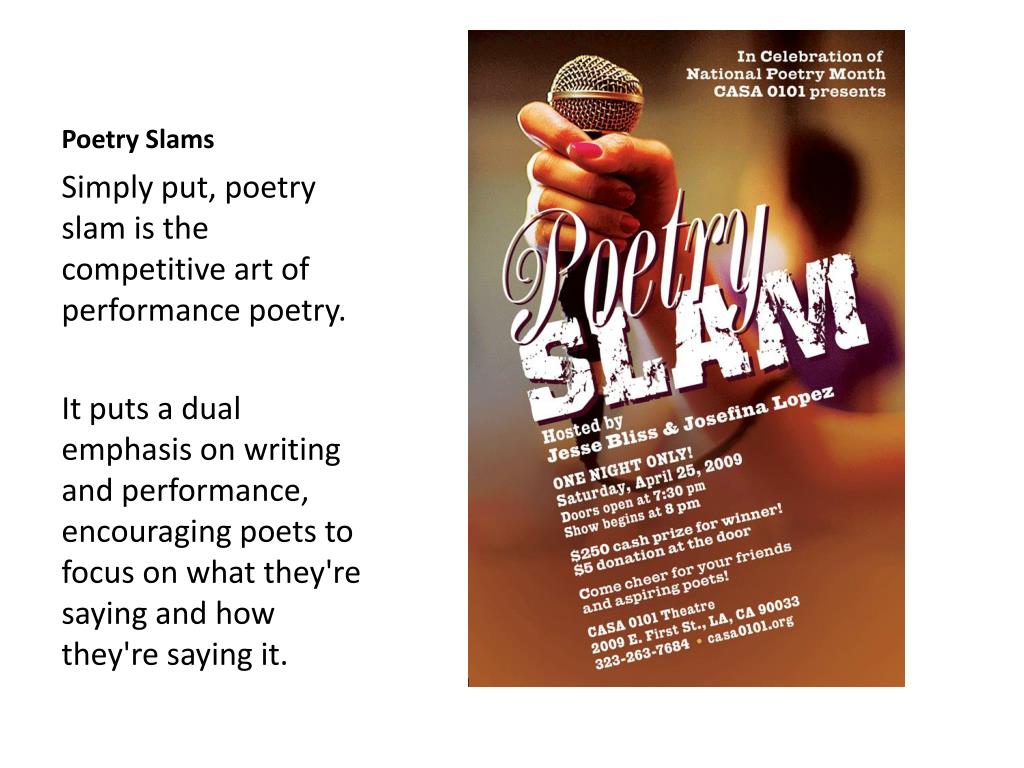 difference between slam poetry and essay