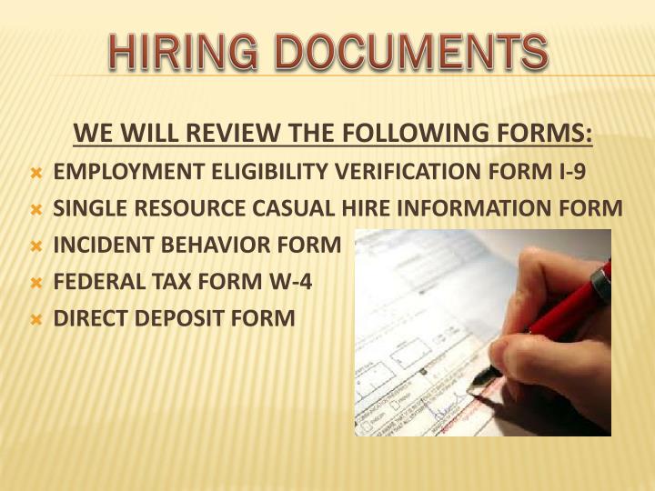 hiring information hiring information