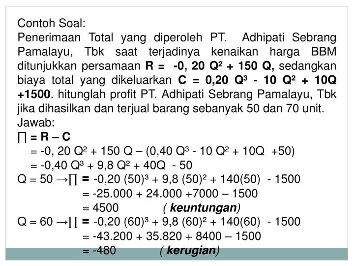 PPT - Fungsi Non Linnear Penerapan dalam Ekonomi Fungsi 