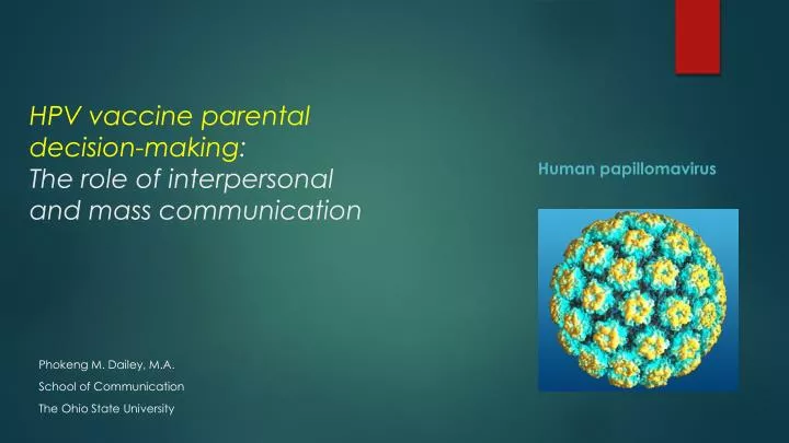 human papillomavirus vaccine ppt