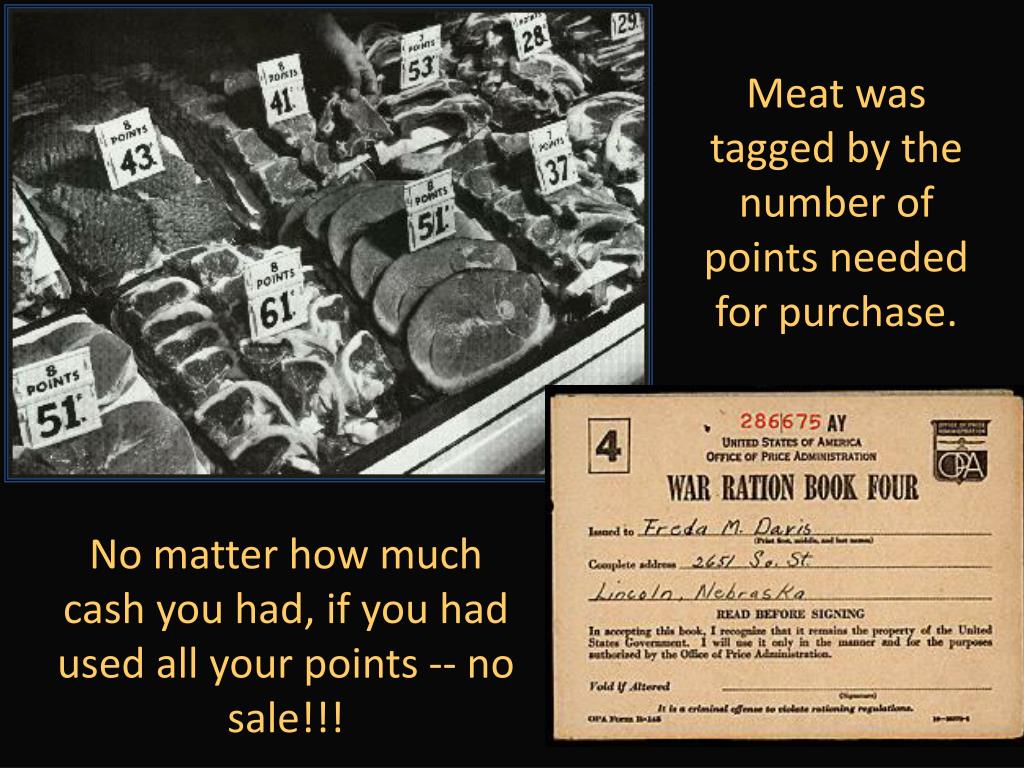 Meat Rationing PPT - WORLD WAR II 1939 - 1945 (U.S. 1941-1945) Chapter 20 PowerPoint ...