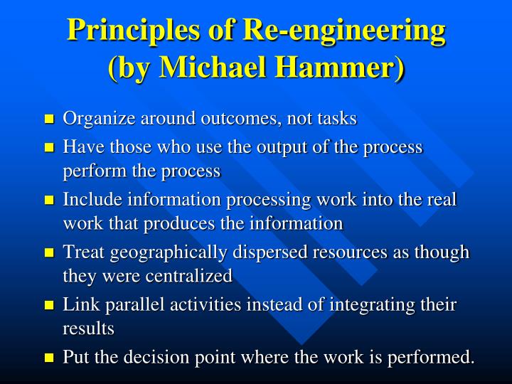 michael hammer reengineering michael hammer reengineering