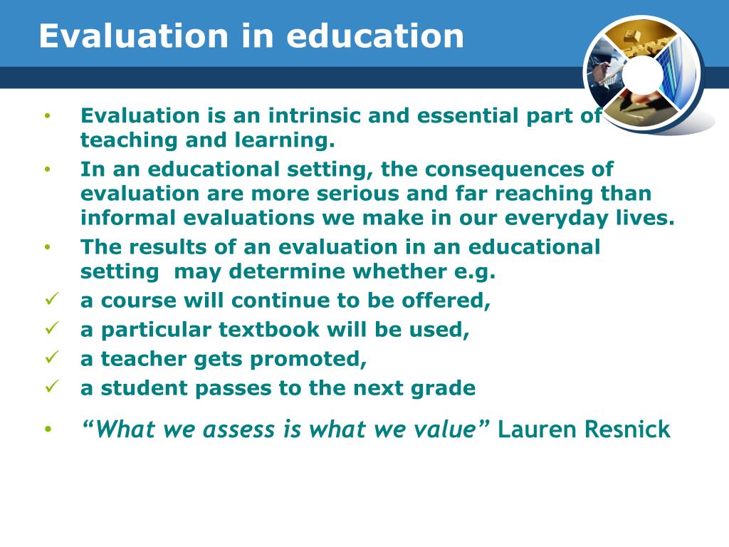 program evaluation education definition