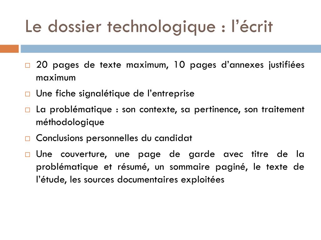 Dossier Technologiqeu Page De Garde