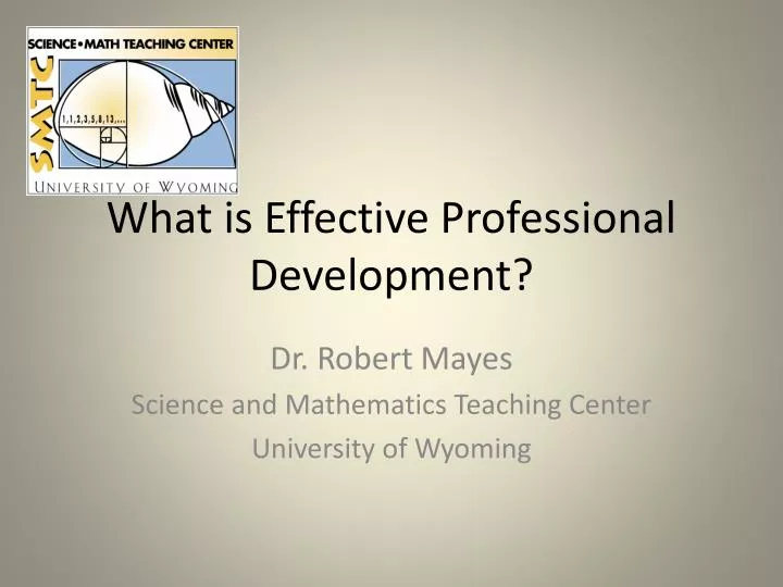 Effective Professional Development