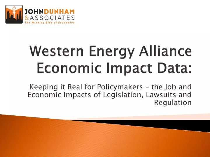 western energy alliance economic impact data n.