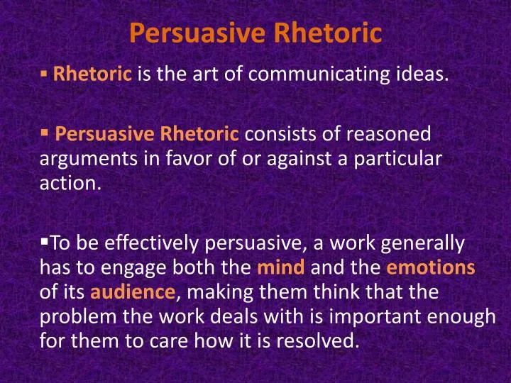 PPT - Persuasive Rhetoric PowerPoint Presentation, Free Download - ID ...