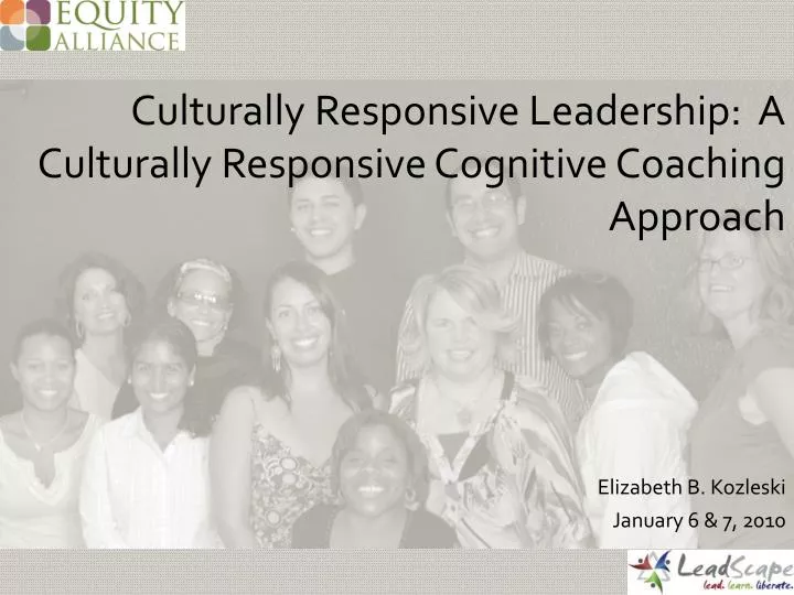 culturally responsive leadership a culturally responsive cognitive coaching approach n.