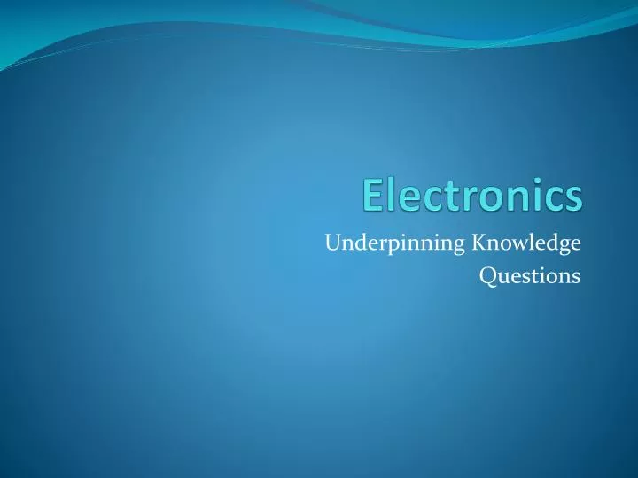 PPT Electronics PowerPoint Presentation, free download ID1872633