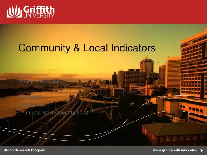 PPT Community & Local Indicators PowerPoint Presentation, free