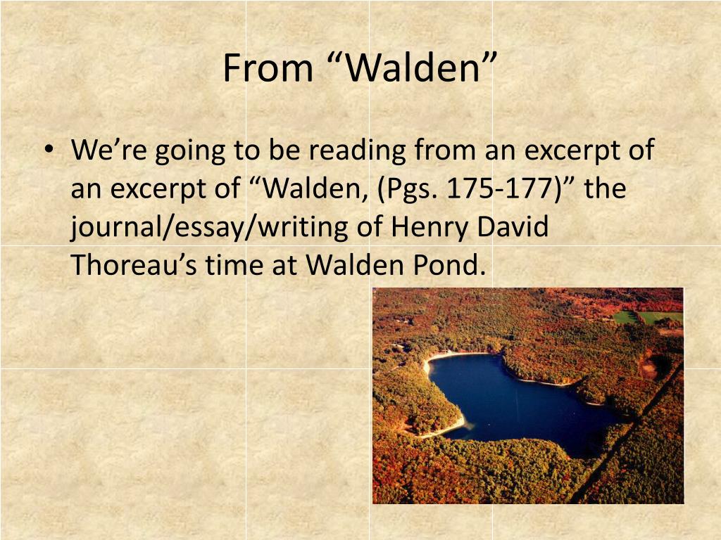 thesis of walden