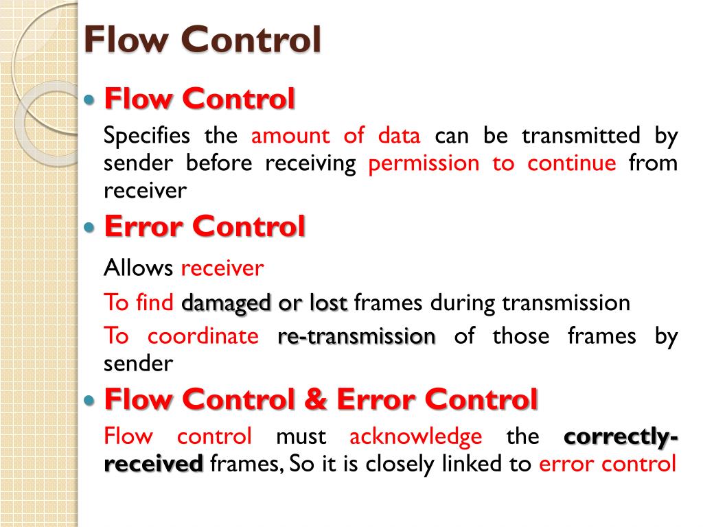 Flow control
