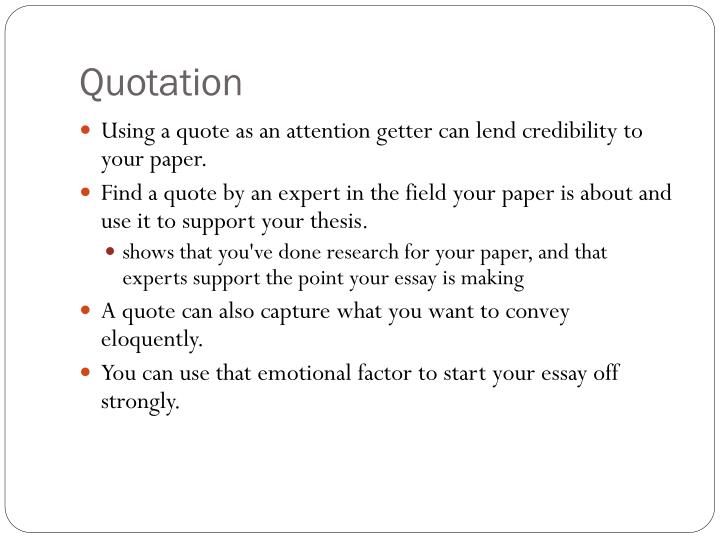 attention getter in research paper
