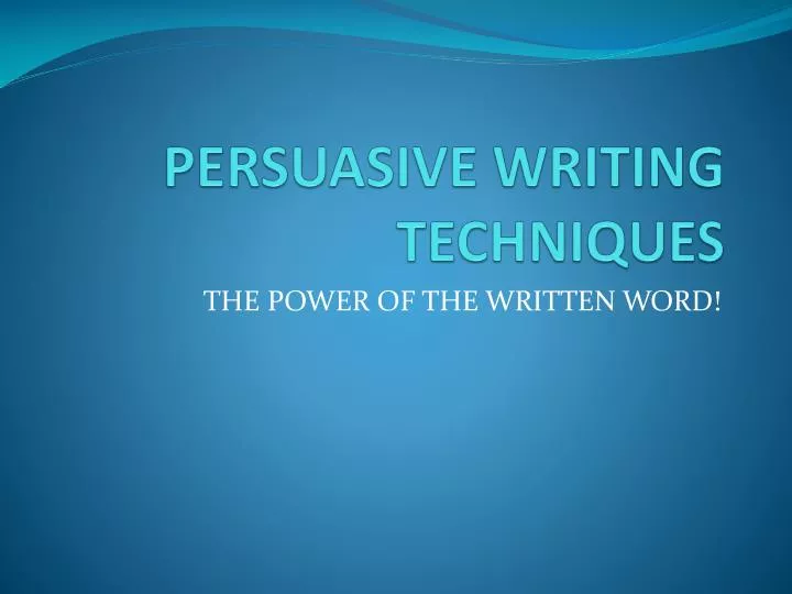 Persuasive essay ppt