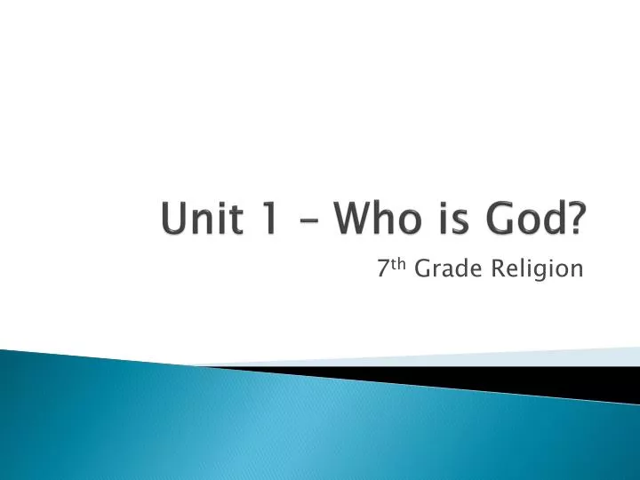 unit 1 who is god n.