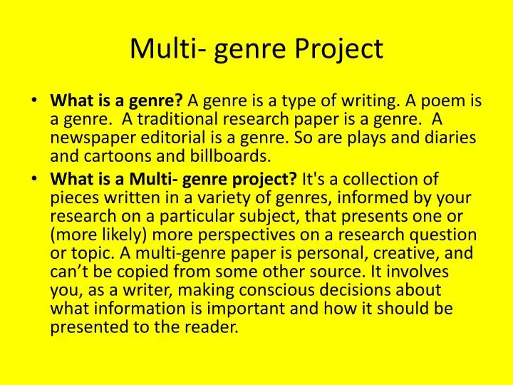 PPT Multi Genre Project PowerPoint Presentation Free Download ID multi-genre-project-ideas-examples-and-forms