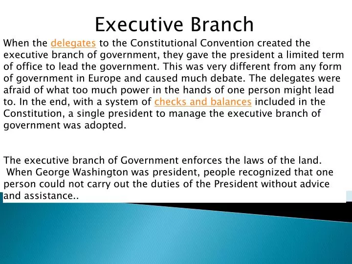 What Are The Three Parts Of The Executive Branch
