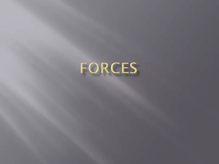 forces n.