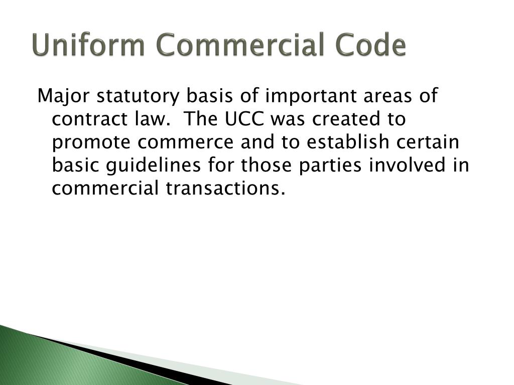 PPT - Uniform Commercial Code PowerPoint Presentation - ID:1876563