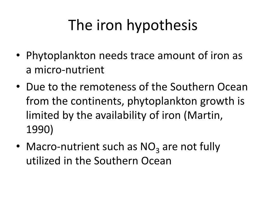 iron hypothesis definition geography