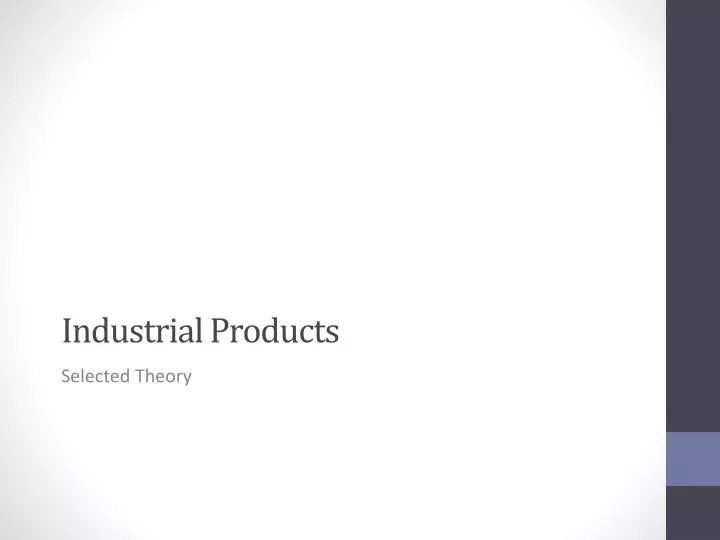 industrial products n.