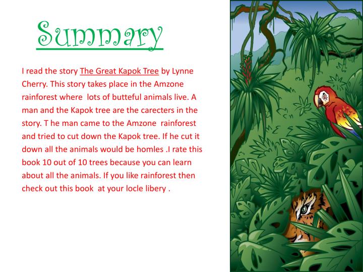 the great kapok tree by lynne cherry the great kapok tree by lynne cherry