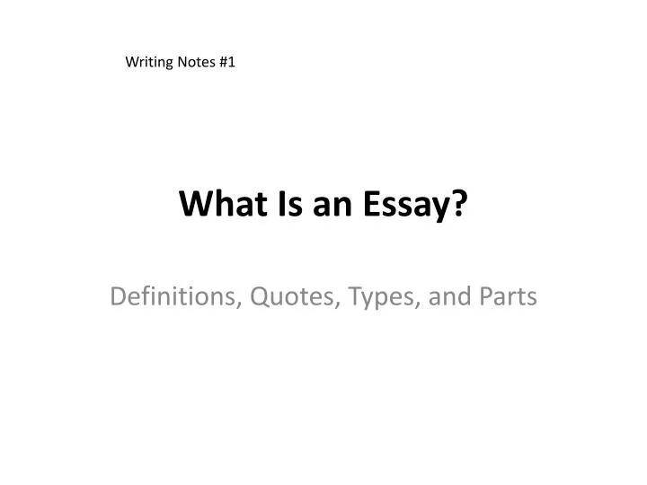 parts /types of an essay This article is aimed at providing you with explicit information about the major types of essays work on all illogical parts to bring your essay to a perfection 4. parts /types of an essay This article is aimed at providing you with explicit information about the major types of essays work on all illogical parts to bring your essay to a perfection 4.