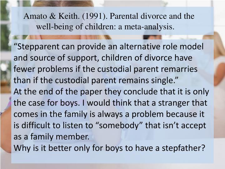 an analysis of the children of divorced parents This statistic shows the result of a survey conducted among us catholics, in mid 2015, on their opinion about children being raised by divorced parents around 52 percent of us catholics said that it was acceptable if children were being raised by divorced parents but there were better options. an analysis of the children of divorced parents This statistic shows the result of a survey conducted among us catholics, in mid 2015, on their opinion about children being raised by divorced parents around 52 percent of us catholics said that it was acceptable if children were being raised by divorced parents but there were better options.