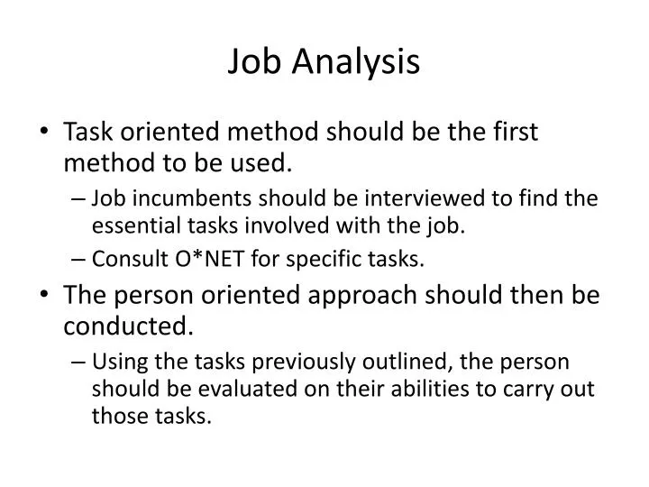 job analysis n.