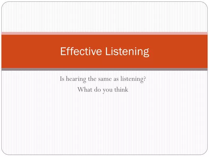 effective listening n.