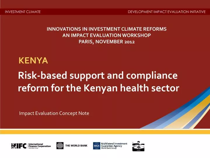 PPT Riskbased support and compliance reform for the Kenyan health