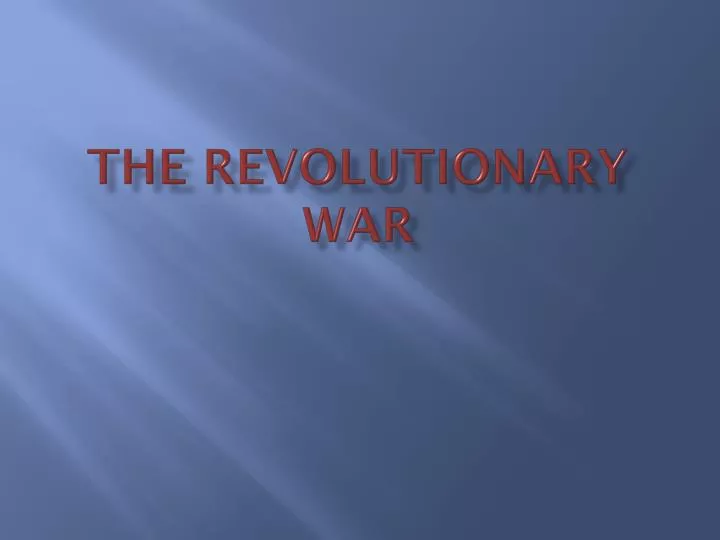 the revolutionary war n.
