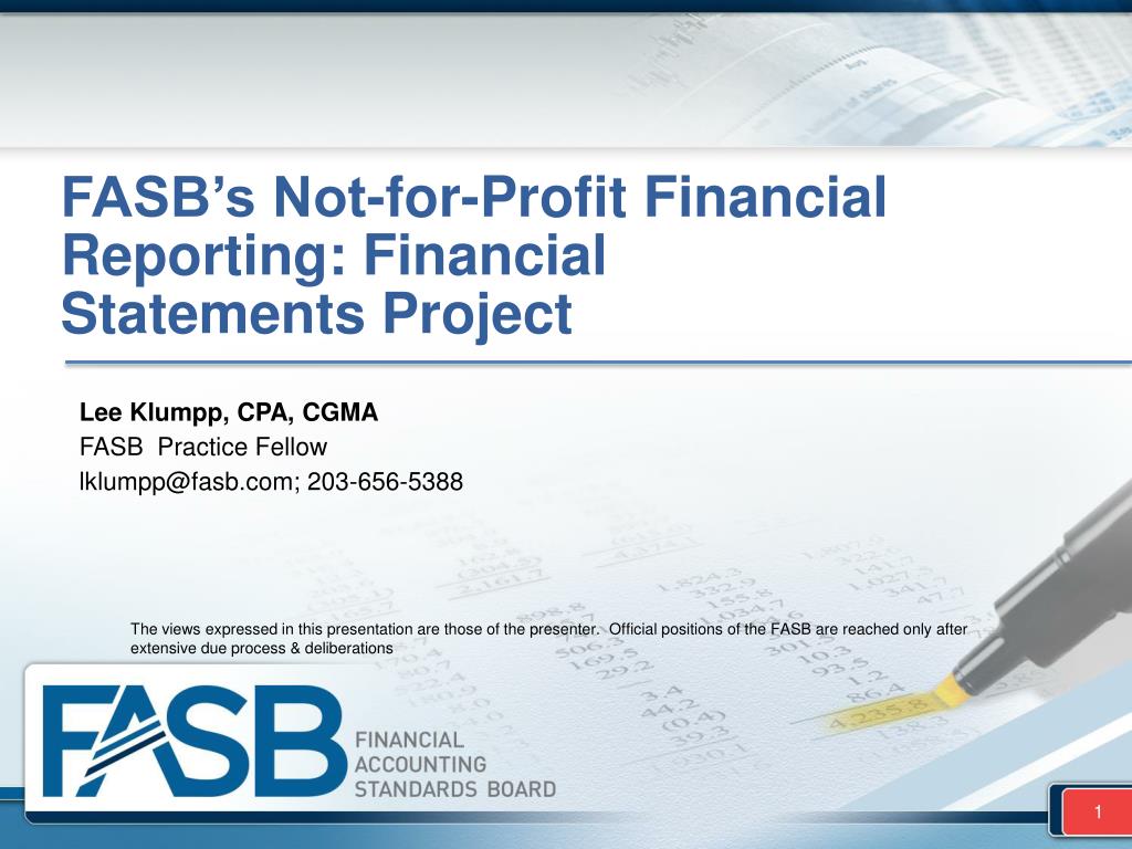 fasb presentation of financial statements