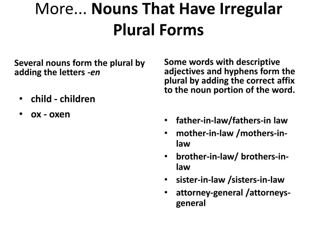 PPT - Plural Nouns PowerPoint Presentation, free download ... PPT - Plural Nouns PowerPoint Presentation, free download ...