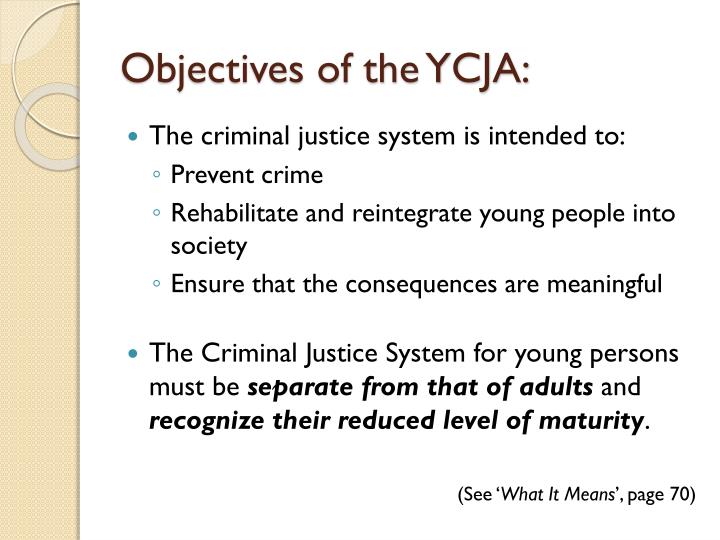 PPT - Canada’s Justice System and the Youth Criminal Justice Act (YCJA ...