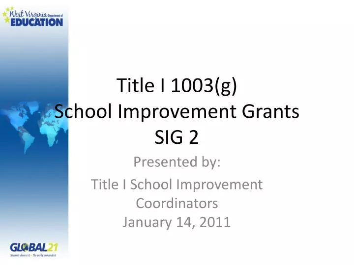 title i 1003 g school improvement grants sig 2 n.