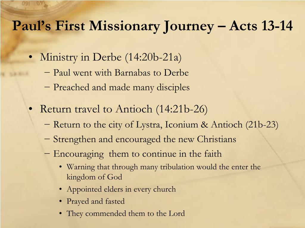 Missionary journey first pauls Grace Community