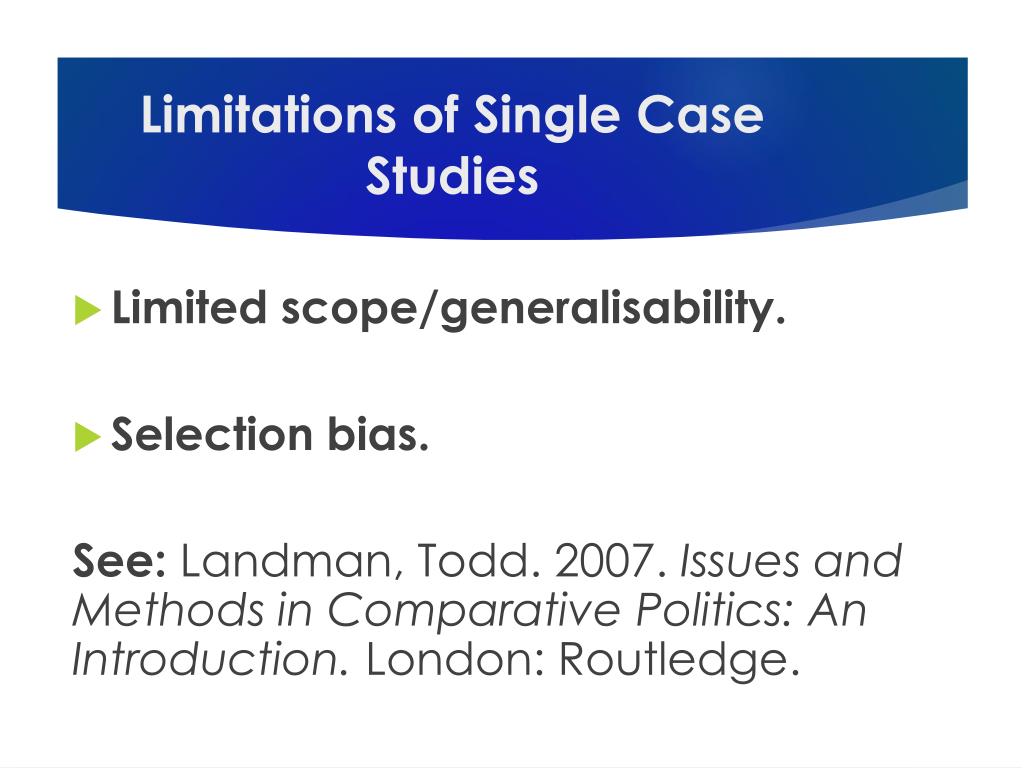 limitations of single case study