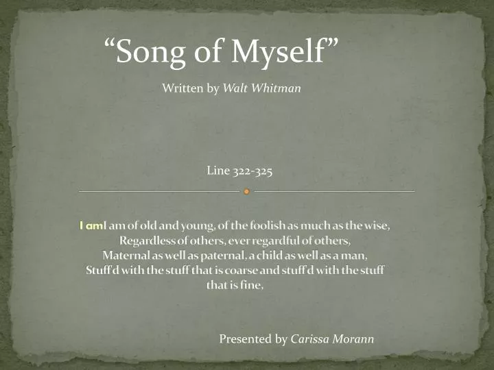a song of myself