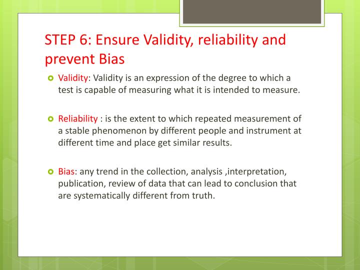 a process to ensure the reliability of test results a process to ensure the reliability of test results