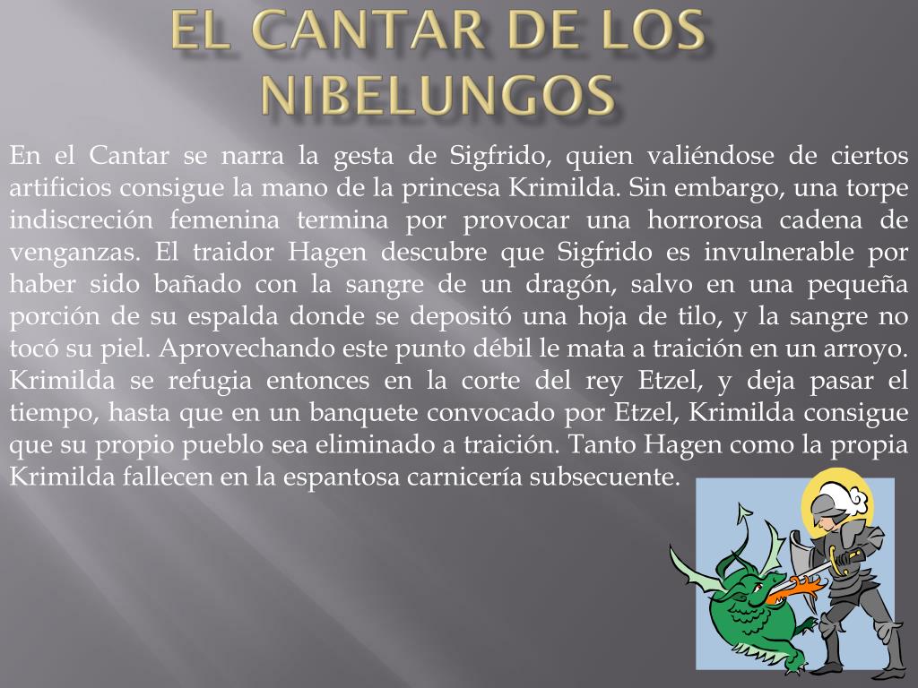 PPT - COLEGIO : PRISMA SCHOOL TEMA : CANTAR DE NIBELUNGOS NIVEL