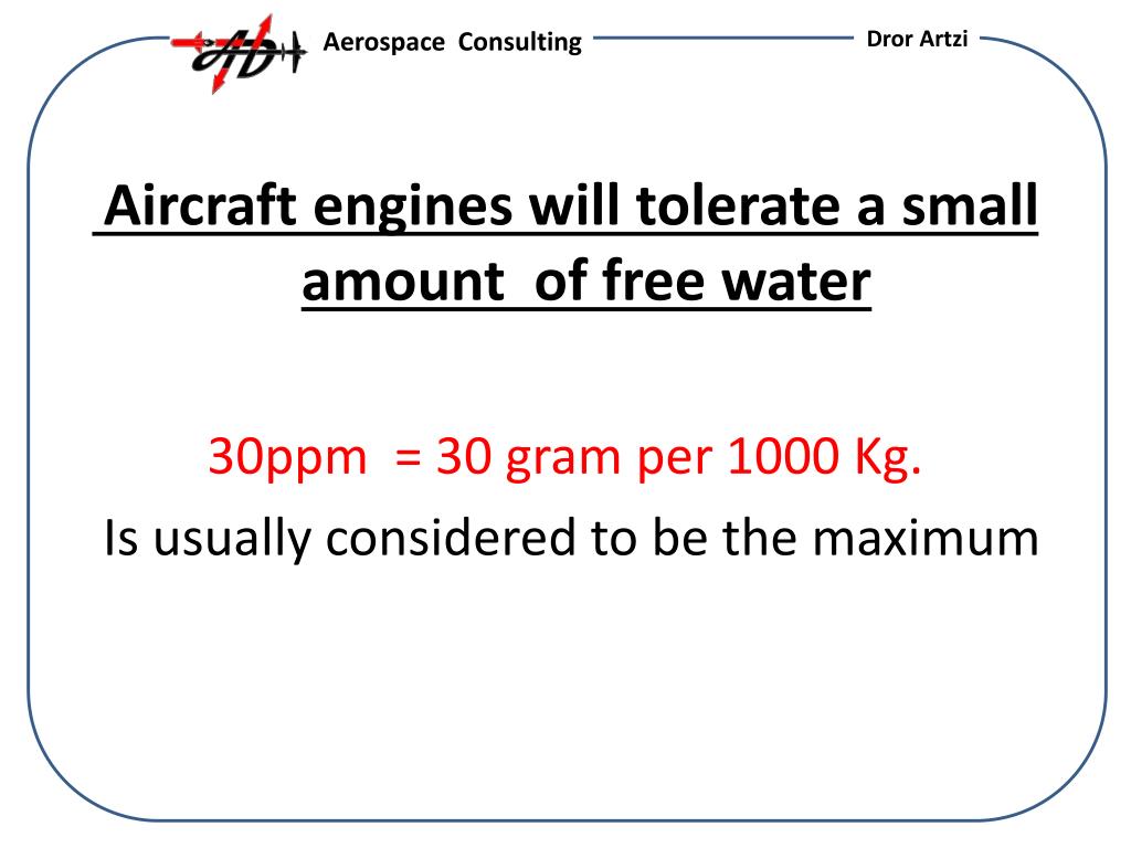 PPT Water contamination of Aviation Fuel PowerPoint Presentation