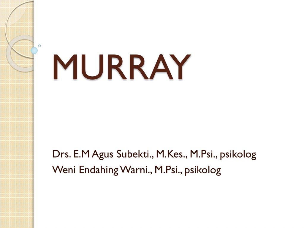 Ppt Murray Powerpoint Presentation Free Download Id 1882501