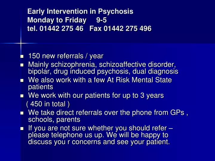 early occupational therapy intervention for schizophrenia Occupational therapy for people with psychotic conditions has shown some early positive impact on negative symptoms and interventions occupational therapy. early occupational therapy intervention for schizophrenia Occupational therapy for people with psychotic conditions has shown some early positive impact on negative symptoms and interventions occupational therapy.