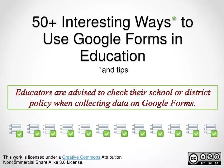 ppt 50 interesting ways to use google forms in education