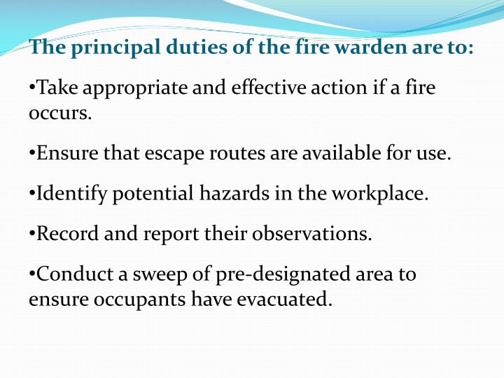 PPT The role of the Fire Marshall / Fire Warden PowerPoint