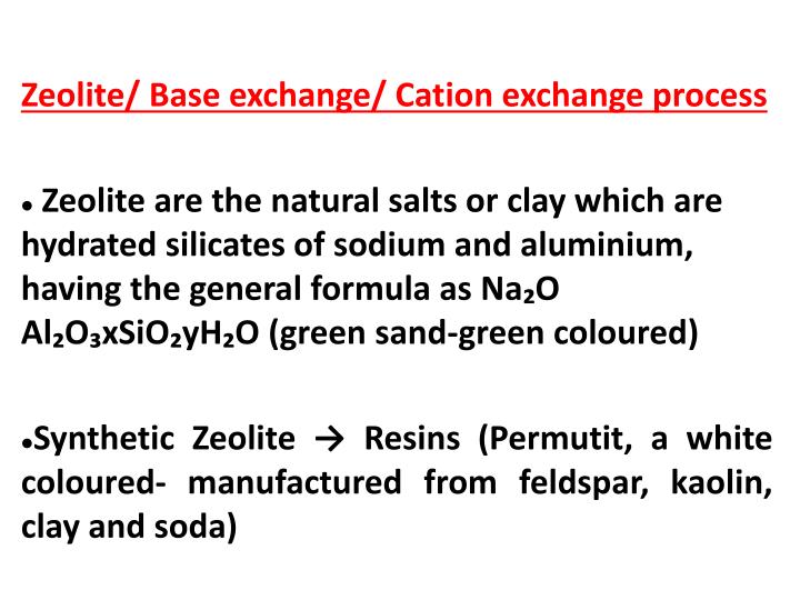 PPT WATER SOFTENING & ION EXCHANGE—ZEOLITE PROCESS PowerPoint