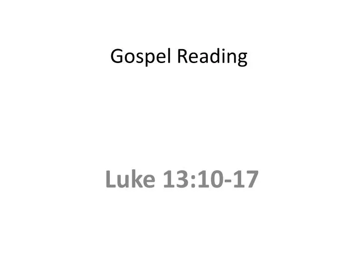 PPT Gospel Reading PowerPoint Presentation, free download ID1885090