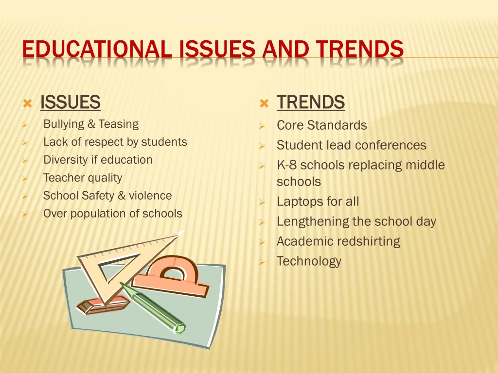 current trends and issues in education reflection